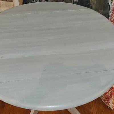 #107 Antique Drop Leaf Table Farm House Grey 