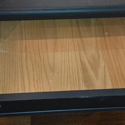 #109 Solid Oak Credenza Painted Black