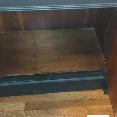 #109 Solid Oak Credenza Painted Black