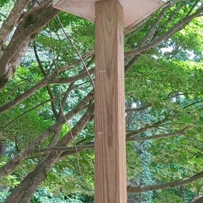 #111 Great Hand Made Bird House with Post