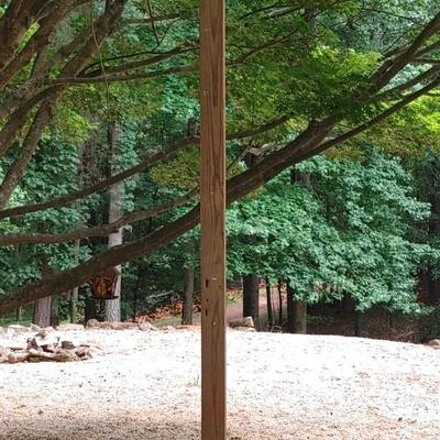 #111 Great Hand Made Bird House with Post