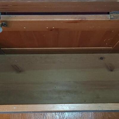 #115 Distressed Blue Wooden Child's Trunk/Table