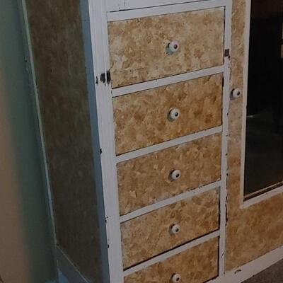 #118 Sponge Painted Antique Wardrobe 