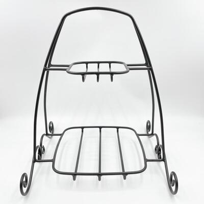 LONGABERGER WROUGHT IRON TWO-TIER STAND