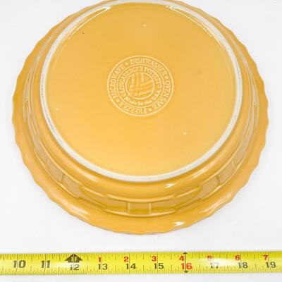 LONGABERGER POTTERY WOVEN TRADITIONS 10â€ BUTTERNUT PIE PLATE