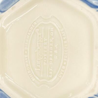LONGABERGER POTTERY AMERICAN CRAFT 8â€ MIXING BOWL - CORNFLOWER BLUE