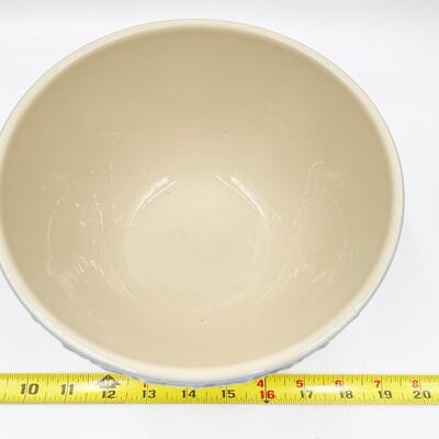 LONGABERGER POTTERY AMERICAN CRAFT 8â€ MIXING BOWL - CORNFLOWER BLUE