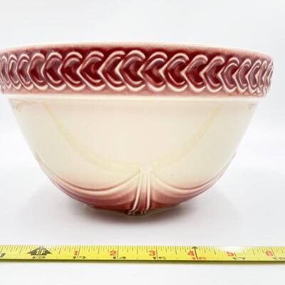 LONGABERGER POTTERY AMERICAN CRAFT 9.5â€ MIXING BOWL - PAPRIKA RED