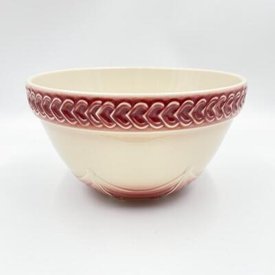 LONGABERGER POTTERY AMERICAN CRAFT 9.5â€ MIXING BOWL - PAPRIKA RED