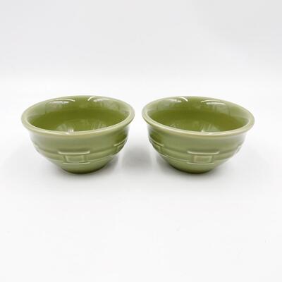 LONGABERGER POTTERY WOVEN TRADITIONS MINI BOWLS - SAGE
