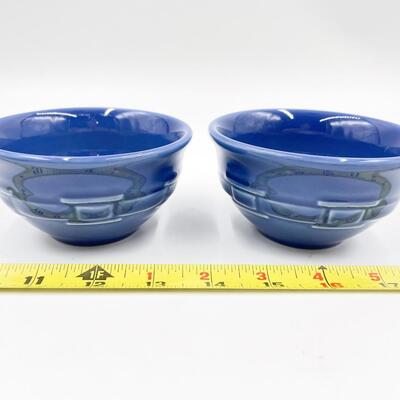 LONGABERGER POTTERY WOVEN TRADITIONS MINI BOWLS - CORNFLOWER BLUE
