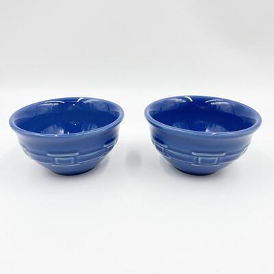 LONGABERGER POTTERY WOVEN TRADITIONS MINI BOWLS - CORNFLOWER BLUE