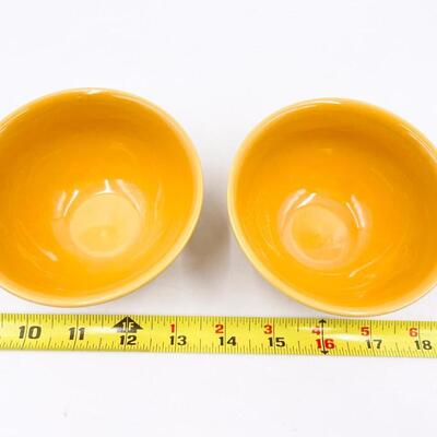 LONGABERGER POTTERY WOVEN TRADITIONS MINI BOWLS - BUTTERNUT