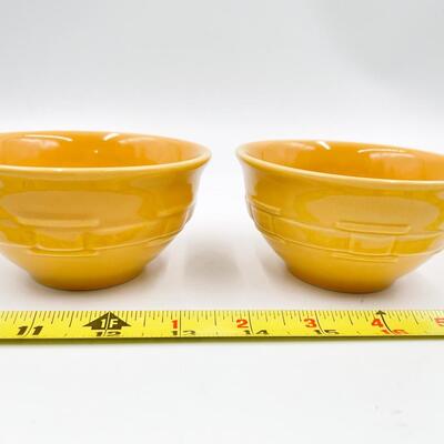 LONGABERGER POTTERY WOVEN TRADITIONS MINI BOWLS - BUTTERNUT