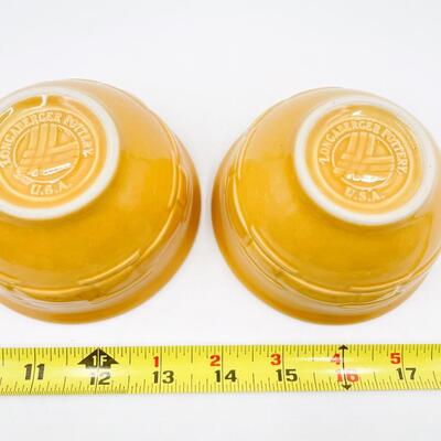 LONGABERGER POTTERY WOVEN TRADITIONS MINI BOWLS - BUTTERNUT