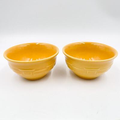 LONGABERGER POTTERY WOVEN TRADITIONS MINI BOWLS - BUTTERNUT
