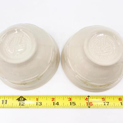 LONGABERGER POTTERY WOVEN TRADITIONS MINI BOWLS - IVORY