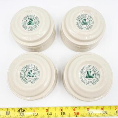 LONGABERGER POTTERY WOVEN TRADITIONS RAMEKINS - IVORY
