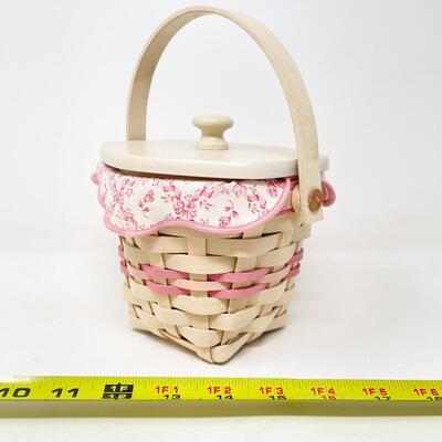 LONGABERGER 2001 AMERICAN CANCER SOCIETY â€œHOPEâ€ BASKET W/ LID