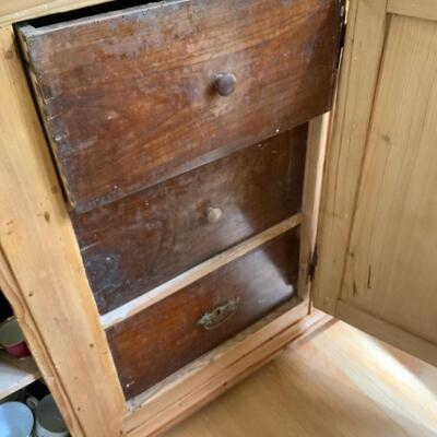 Pine Kitchen Display Cabinet