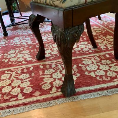 Round Glass Table and Plush Dining Set