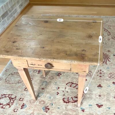Antique Pine Farmhouse Side Table
