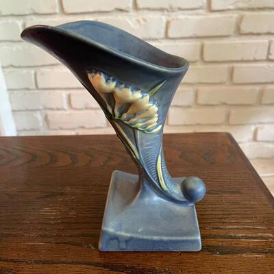LOT 25 - 198-8, Freesia Collection, Roseville Pottery, Cornucopia Vase 