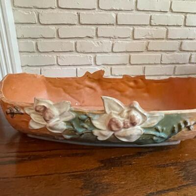 LOT 27 - 452-14, Magnolia, Large Console Bowl, Roseville Pottery