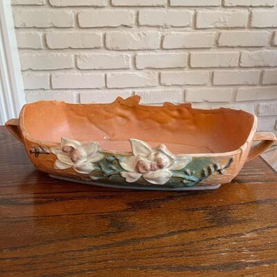 LOT 27 - 452-14, Magnolia, Large Console Bowl, Roseville Pottery