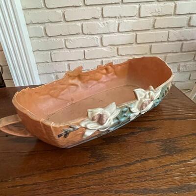 LOT 27 - 452-14, Magnolia, Large Console Bowl, Roseville Pottery