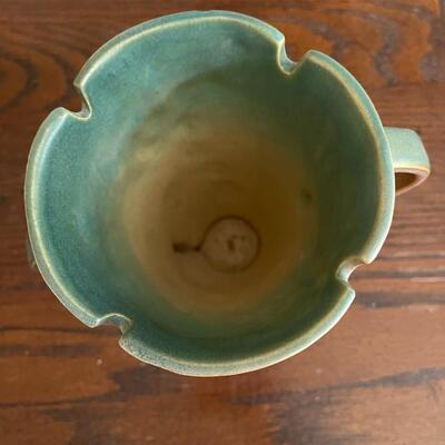 LOT 30 - 982-7, White Rose Double Handled Vase, Roseville Pottery