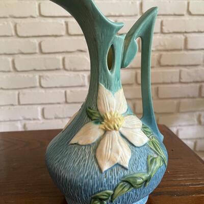 LOT 32 - 17-10, Clematis, Ewer/Pitcher, RARE Roseville Pottery