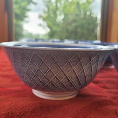 Lot 1: Blue & White Rice Bowls (6)
