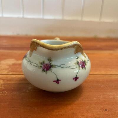 LOT 39 - Sugar Bowl and Creamer, Vintage Nippon Hand Painted Porcelain