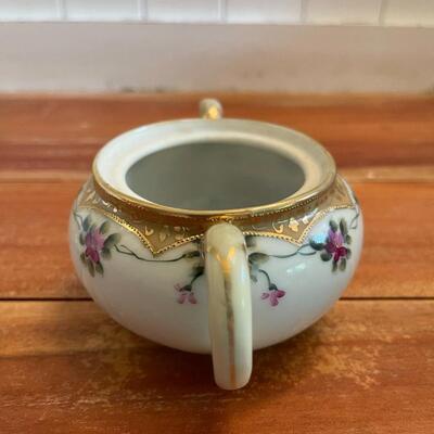 LOT 39 - Sugar Bowl and Creamer, Vintage Nippon Hand Painted Porcelain