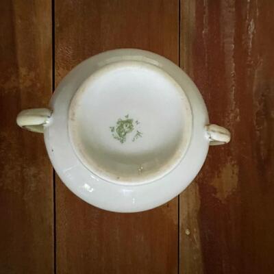 LOT 39 - Sugar Bowl and Creamer, Vintage Nippon Hand Painted Porcelain