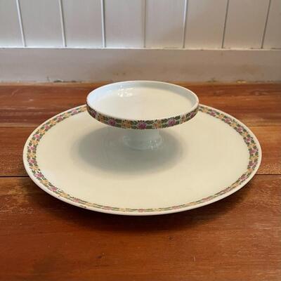 LOT 62 - R & S Germany, Porcelain 2-tier serving dish, White
