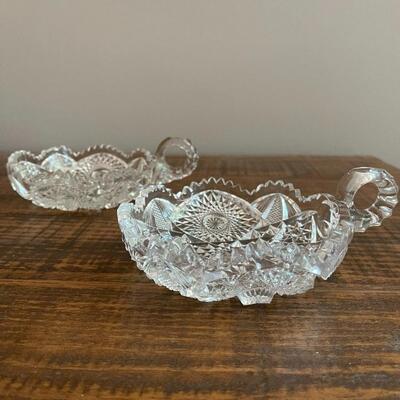LOT 67  - Pair of Bonbons, American Cut Glass 