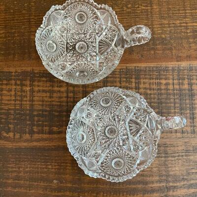 LOT 67  - Pair of Bonbons, American Cut Glass 