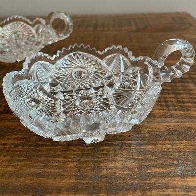 LOT 67  - Pair of Bonbons, American Cut Glass 