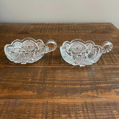 LOT 67  - Pair of Bonbons, American Cut Glass 