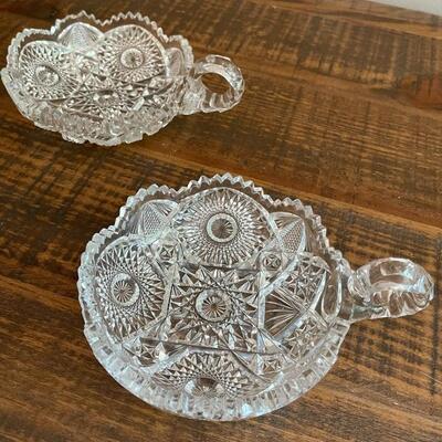 LOT 67  - Pair of Bonbons, American Cut Glass 