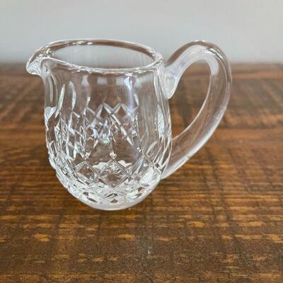 LOT 70 - America Cut Glass Trio of Liquid Serving Vessels, Oil Cruet, Creamer and Small Pitcher. 