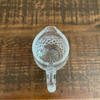 LOT 70 - America Cut Glass Trio of Liquid Serving Vessels, Oil Cruet, Creamer and Small Pitcher. 