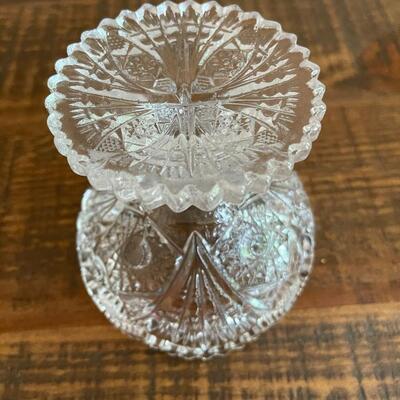 LOT 72 - Footed Dessert Dish, American Cut Glass 