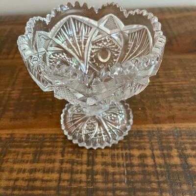 LOT 72 - Footed Dessert Dish, American Cut Glass 