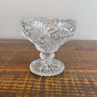 LOT 72 - Footed Dessert Dish, American Cut Glass 