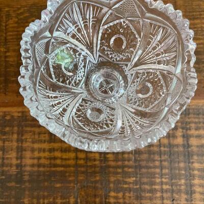 LOT 72 - Footed Dessert Dish, American Cut Glass 