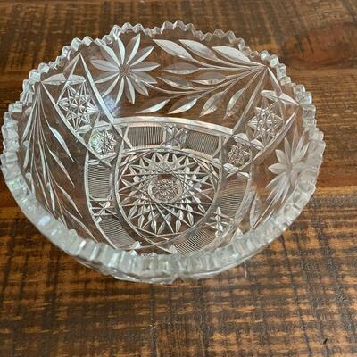 LOT 75 - Berry/Fruit Bowl, American Cut Glass 