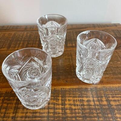 LOT 78 - Trio of Glasses/Tumblers, American Cut Glass 